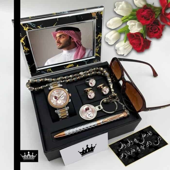 ⁦طقم رجالي ملكي فاخر باسمك – هدية فخمة تُصمم حسب الطلب⁩ - الصورة ⁦2⁩