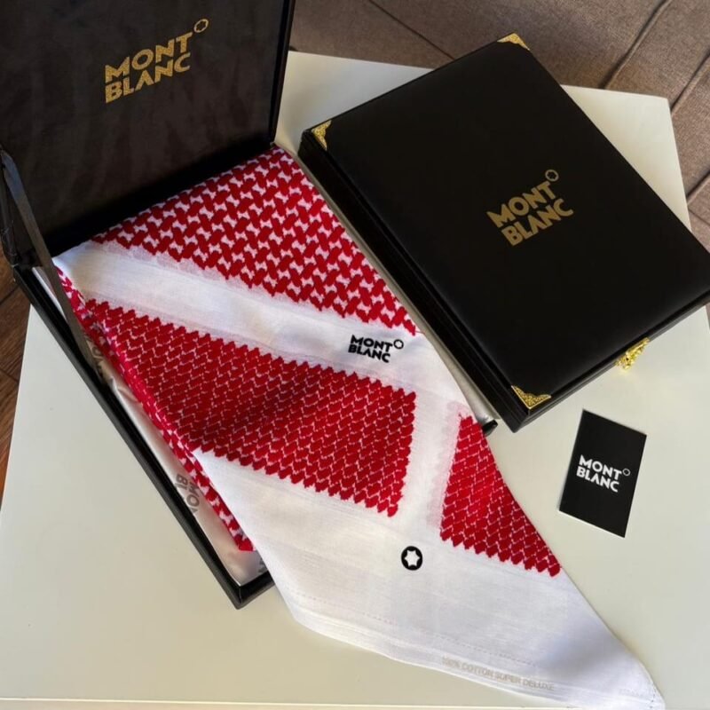 شماغ مونت بلانك فاخر 2026 هدية رجالية راقية | مع علبة فخمة وتوصيل سريع للبيت