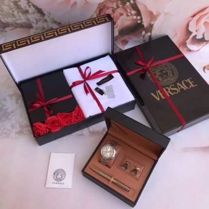 هدية رجالية قماش ثوب مع طقم ساعة