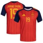 تيشيرت منتخب إسبانيا بتصميم أحمر جذاب