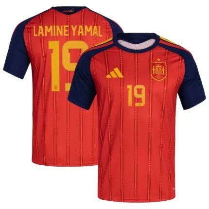 تيشيرت منتخب إسبانيا بتصميم أحمر جذاب
