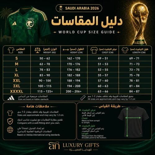 دليل المقاسات كيف تختاري المقاس المناسب